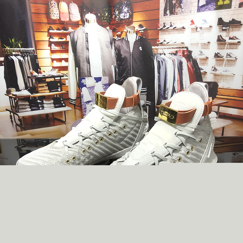 New Nike Lebron 16 Emboss White Gold Shoes